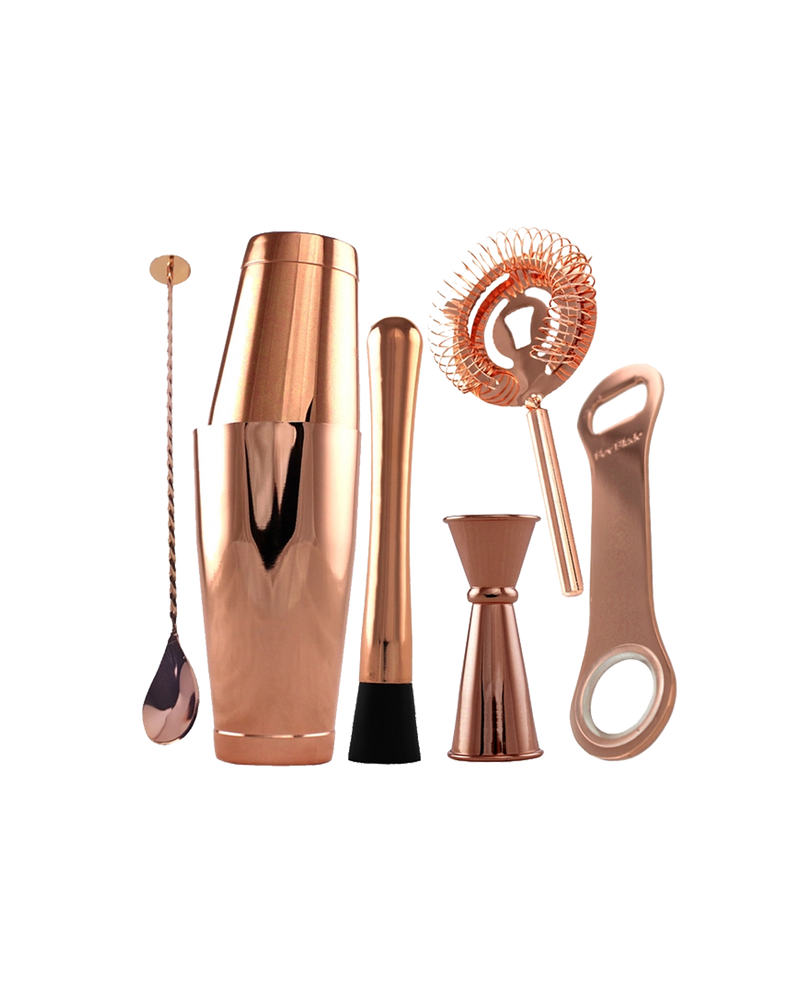 Barware 7 Piece Copper Cocktail Kit - Bevmart